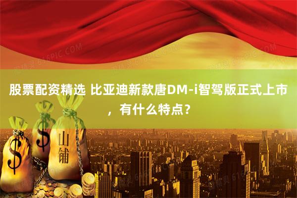 股票配资精选 比亚迪新款唐DM-i智驾版正式上市，有什么特点？